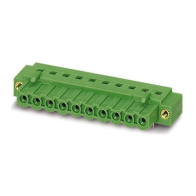 Phoenix Contact 5.08mm Pitch 9 Way Right Angle Pluggable Terminal Block, Inverted Header, Through Hole, Solder