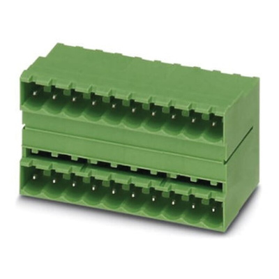 Phoenix Contact 5.08mm Pitch 14 Way Pluggable Terminal Block, Header, Solder Termination