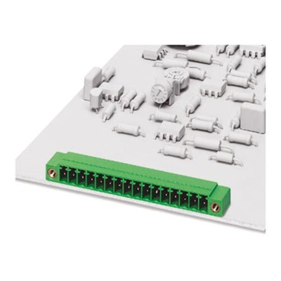 Phoenix Contact 3.81mm Pitch 15 Way Pluggable Terminal Block, Header, Solder Termination