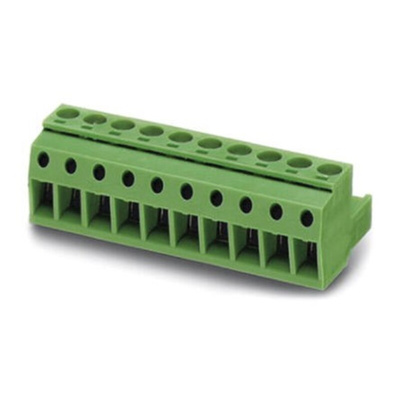 Phoenix Contact 5mm Pitch 16 Way Pluggable Terminal Block, Plug, Screw Termination