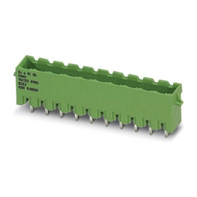 Phoenix Contact 3.5mm Pitch 8 Way Right Angle Pluggable Terminal Block, Header, Through Hole, Solder Termination