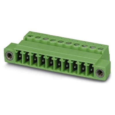 Phoenix Contact 3.81mm Pitch 9 Way Pluggable Terminal Block, Inverted Plug, Cable Mount, Screw Termination