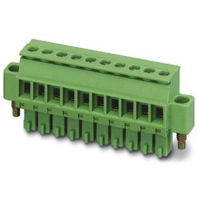 Phoenix Contact 3.5mm Pitch 13 Way Pluggable Terminal Block, Plug, Cable Mount, Screw Termination