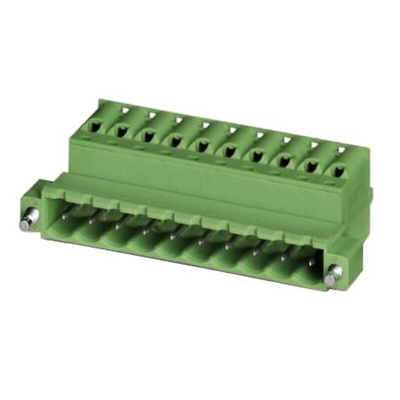 Phoenix Contact 5.08mm Pitch 16 Way Pluggable Terminal Block, Inverted Plug, Cable Mount, Spring Cage Termination