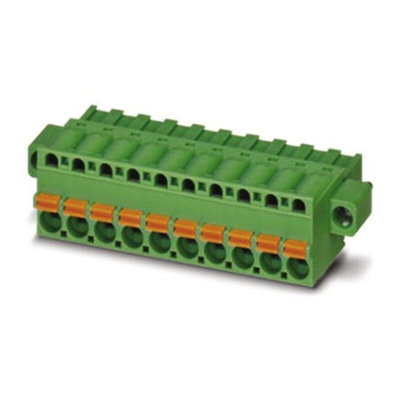 Phoenix Contact 5.08mm Pitch 13 Way Pluggable Terminal Block, Plug, Spring Cage Termination