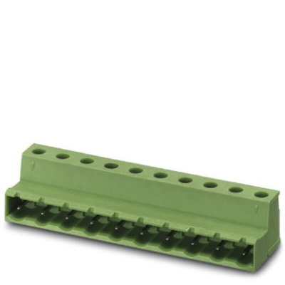 Phoenix Contact 7.62mm Pitch 4 Way Pluggable Terminal Block, Inverted Plug, Cable Mount, Screw Termination