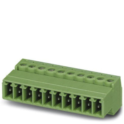 Phoenix Contact 3.81mm Pitch 12 Way Pluggable Terminal Block, Inverted Plug, Cable Mount, Screw Termination