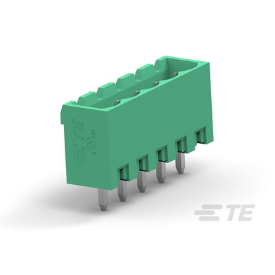 TE Connectivity 5mm Pitch 6 Way Vertical Pluggable Terminal Block, Header, Through Hole, Solder Termination