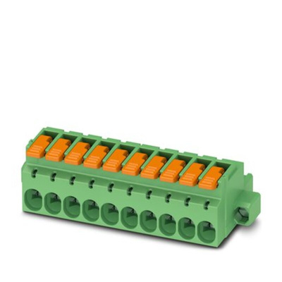 Phoenix Contact 5.08mm Pitch 8 Way Pluggable Terminal Block, Plug, Cable Mount, Push-In Termination