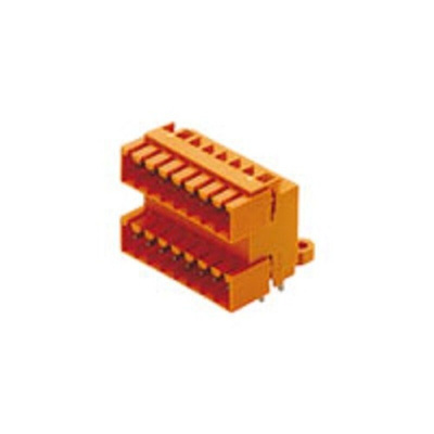 Weidmuller 3.5mm Pitch 28 Way Pluggable Terminal Block, Header, PCB Mount