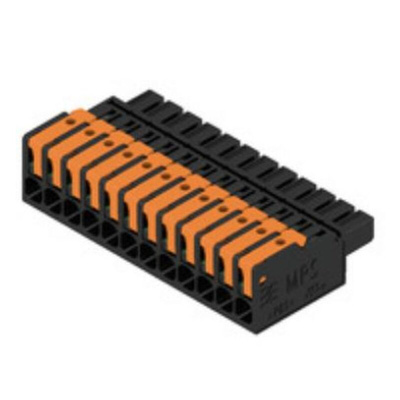 Weidmuller 5mm Pitch 12 Way Pluggable Terminal Block, Plug, PCB Mount