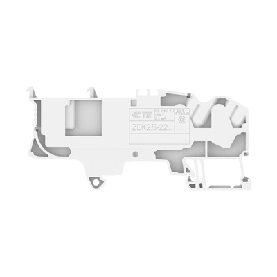 4 Way Pluggable Terminal Block, Feed Through Plug, DIN Rail, Push In Spring Termination