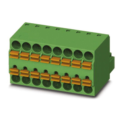 Phoenix Contact 3.5mm Pitch 9 Way Pluggable Terminal Block, Plug, Cable Mount, Spring Cage Termination