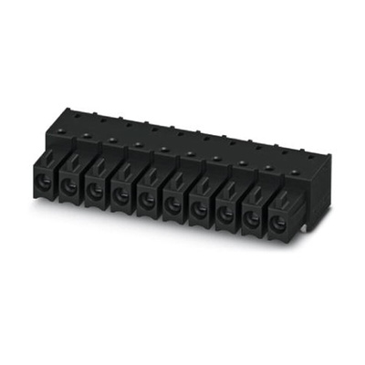 Phoenix Contact 3.5mm Pitch 11 Way Right Angle Pluggable Terminal Block, Inverted Header, Through Hole, Solder
