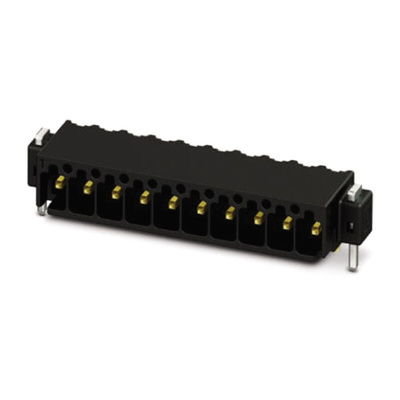 Phoenix Contact 2.54mm Pitch 4 Way Right Angle Pluggable Terminal Block, Header, Through Hole, Solder Termination