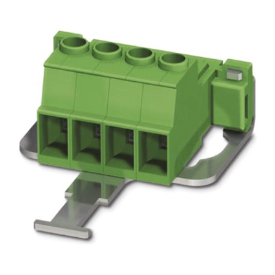 Phoenix Contact 7.62mm Pitch 4 Way Pluggable Terminal Block, Inverted Plug, Cable Mount, Screw Termination