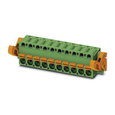 Phoenix Contact 5.08mm Pitch 20 Way Pluggable Terminal Block, Plug, Spring Cage Termination