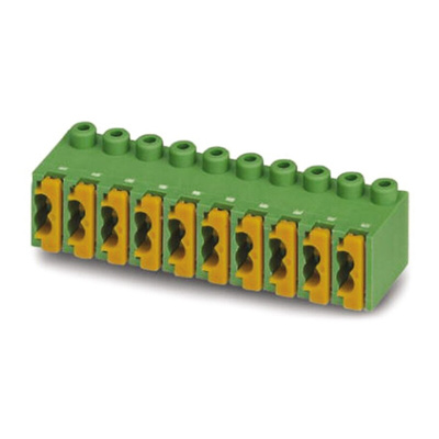 Phoenix Contact 3.5mm Pitch 7 Way Right Angle Pluggable Terminal Block, Plug, Cable Mount, Spring Cage Termination