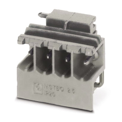Phoenix Contact 5.0mm Pitch 4 Way Pluggable Terminal Block, Header, Solder Termination