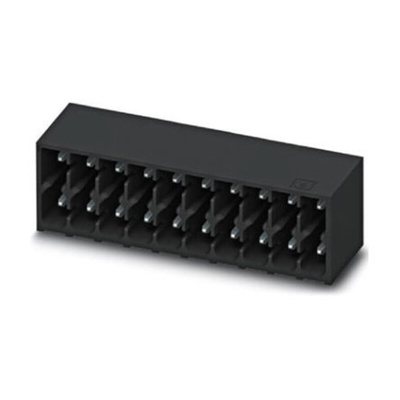 Phoenix Contact 3.5mm Pitch 20 Way Right Angle Pluggable Terminal Block, Header, Through Hole, Solder Termination