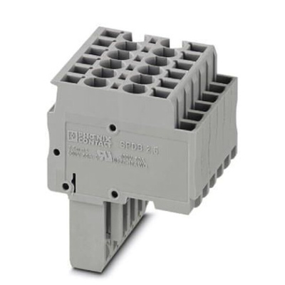 Phoenix Contact 6 Way Pluggable Terminal Block, Plug, Spring Cage Termination