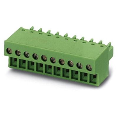 Phoenix Contact 3.81mm Pitch 14 Way Pluggable Terminal Block, Plug, Cable Mount, Screw Termination