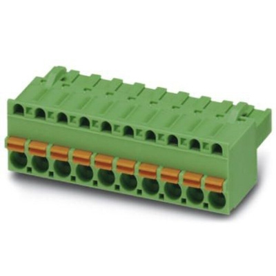 Phoenix Contact 5mm Pitch 19 Way Pluggable Terminal Block, Plug, Spring Cage Termination