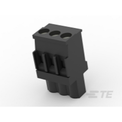 TE Connectivity 5mm Pitch 3 Way Pluggable Terminal Block, Plug, Cable Mount, Screw Termination