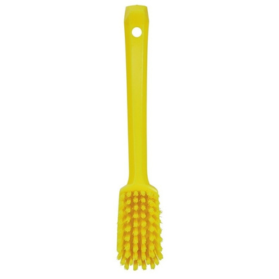Vikan Yellow 22mm PET Medium Scrubbing Brush for Multipurpose Cleaning