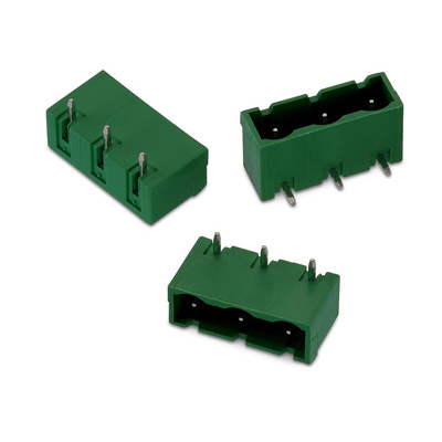 Wurth Elektronik 7.62mm Pitch 7 Way Pluggable Terminal Block, Header, PCB Mount, Solder Termination