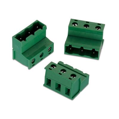 Wurth Elektronik 7.62mm Pitch 5 Way Vertical Pluggable Terminal Block, Inverted Plug, Cable Mount, Solder Termination