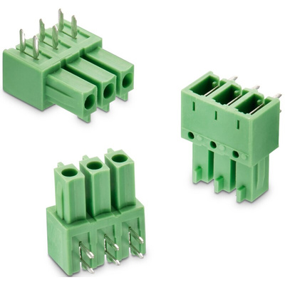 Wurth Elektronik 3.81mm Pitch 7 Way Vertical Pluggable Terminal Block, Inverted Header, Through Hole, Solder Termination