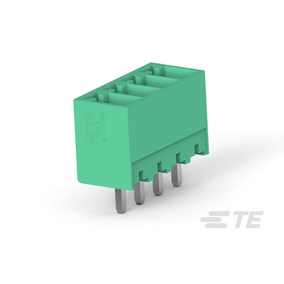 TE Connectivity 3.5mm Pitch 10 Way Vertical Pluggable Terminal Block, Header, Through Hole, Solder Termination