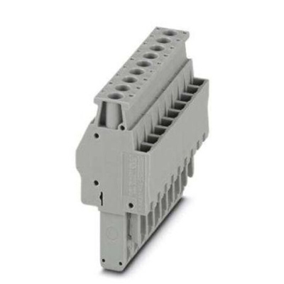 Phoenix Contact Not Applicable Pitch 9 Way Pluggable Terminal Block, Plug, DIN Rail, Screw Termination