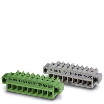 Phoenix Contact 9 Way Pluggable Terminal Block, Plug Kit, Surface Mount