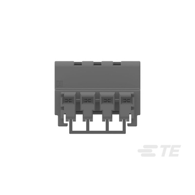 TE Connectivity 5mm Pitch 4 Way Pluggable Terminal Block, Plug, Plug-In