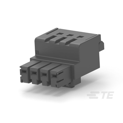 TE Connectivity 5mm Pitch 4 Way Pluggable Terminal Block, Plug, Plug-In