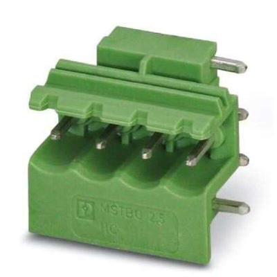 Phoenix Contact 5mm Pitch 4 Way Pluggable Terminal Block, Header