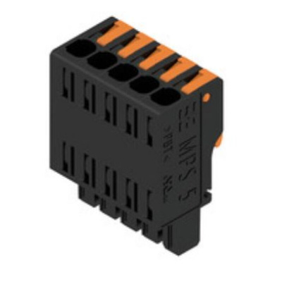 Weidmuller 5mm Pitch 5 Way Pluggable Terminal Block, Plug, PCB Mount