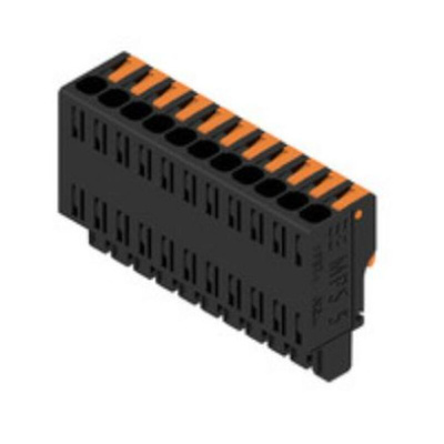 Weidmuller 5mm Pitch 11 Way Pluggable Terminal Block, Plug, PCB Mount