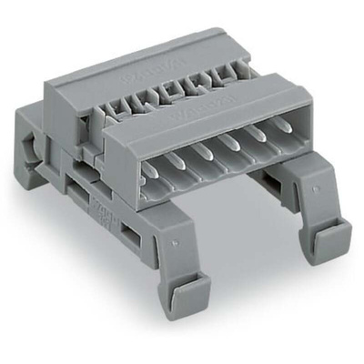 Wago 5mm Pitch 12 Way Horizontal Pluggable Terminal Block, Pin Header, DIN Rail Mount, Wire Termination