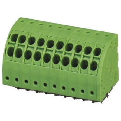 Phoenix Contact 3.5mm Pitch 4 Way Right Angle Pluggable Terminal Block, Plug, Cable Mount, Spring Cage Termination