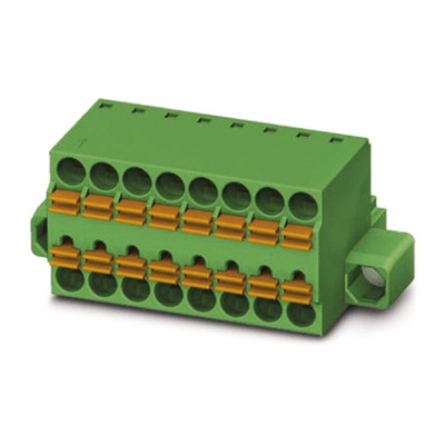 Phoenix Contact 3.5mm Pitch 9 Way Pluggable Terminal Block, Plug, Cable Mount, Spring Cage Termination