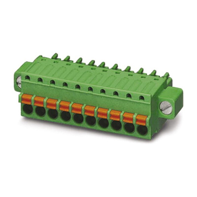 Phoenix Contact 3.5mm Pitch 7 Way Pluggable Terminal Block, Plug, Cable Mount, Spring Cage Termination