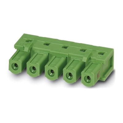 Phoenix Contact 7.62mm Pitch 11 Way Right Angle Pluggable Terminal Block, Inverted Header, Through Hole, Solder