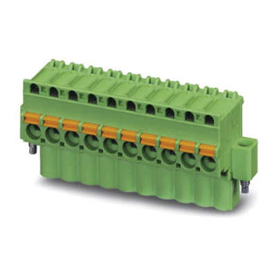 Phoenix Contact 5mm Pitch 11 Way Pluggable Terminal Block, Plug, Spring Cage Termination