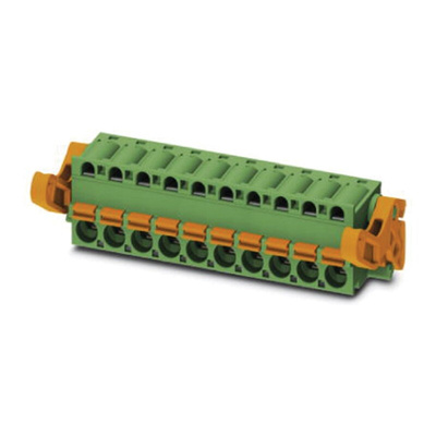 Phoenix Contact 5.08mm Pitch 15 Way Pluggable Terminal Block, Plug, Spring Cage Termination