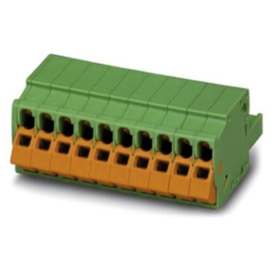 Phoenix Contact 5mm Pitch 15 Way Pluggable Terminal Block, Plug, Screw Termination