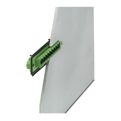 Phoenix Contact 5.08mm Pitch 16 Way Pluggable Terminal Block, Feed Through Header, Panel Mount, Through Hole, Solder