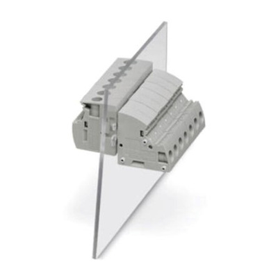 Phoenix Contact 7.62mm Pitch 7 Way Right Angle Pluggable Terminal Block, Header, Through Hole, Solder Termination